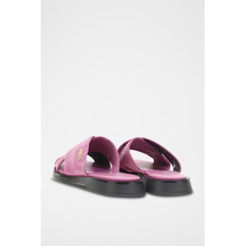 Mules en cuir de mouton Masha - Fuchsia - 02 - 33979054