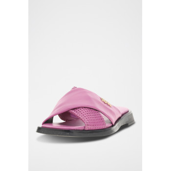 Mules en cuir de mouton Masha - Fuchsia - 02 - 33979054