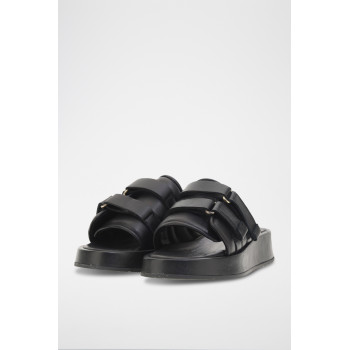 Mules en cuir de mouton Acida - Noir - 02 - 33979056