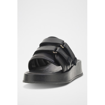 Mules en cuir de mouton Acida - Noir - 02 - 33979056