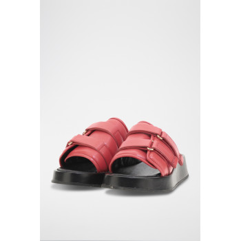 Mules en cuir de mouton Acida - Rouge - 02 - 33979057