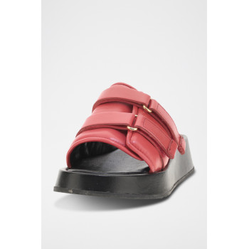 Mules en cuir de mouton Acida - Rouge - 02 - 33979057