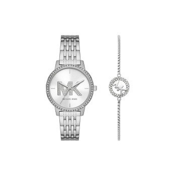 Coffret montre à quartz en acier et bracelet - 02 - 33892950