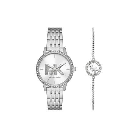 Coffret montre à quartz en acier et bracelet - 02 - 33892950