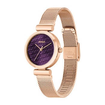 Montre à quartz en acier - 
Doré rose - 02 - 33304035