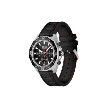 Montre à quartz en silicone - Tachymètre et chronographe - Noir - 02 - 34131423