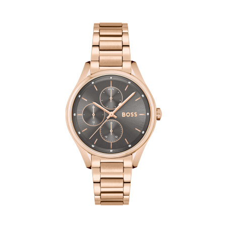 Montre à quartz en acier - Chronographe - Plaqué or rose - 02 - 34131429