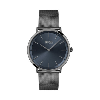 Montre à quartz en acier - Gris métallisé - 02 - 34131440