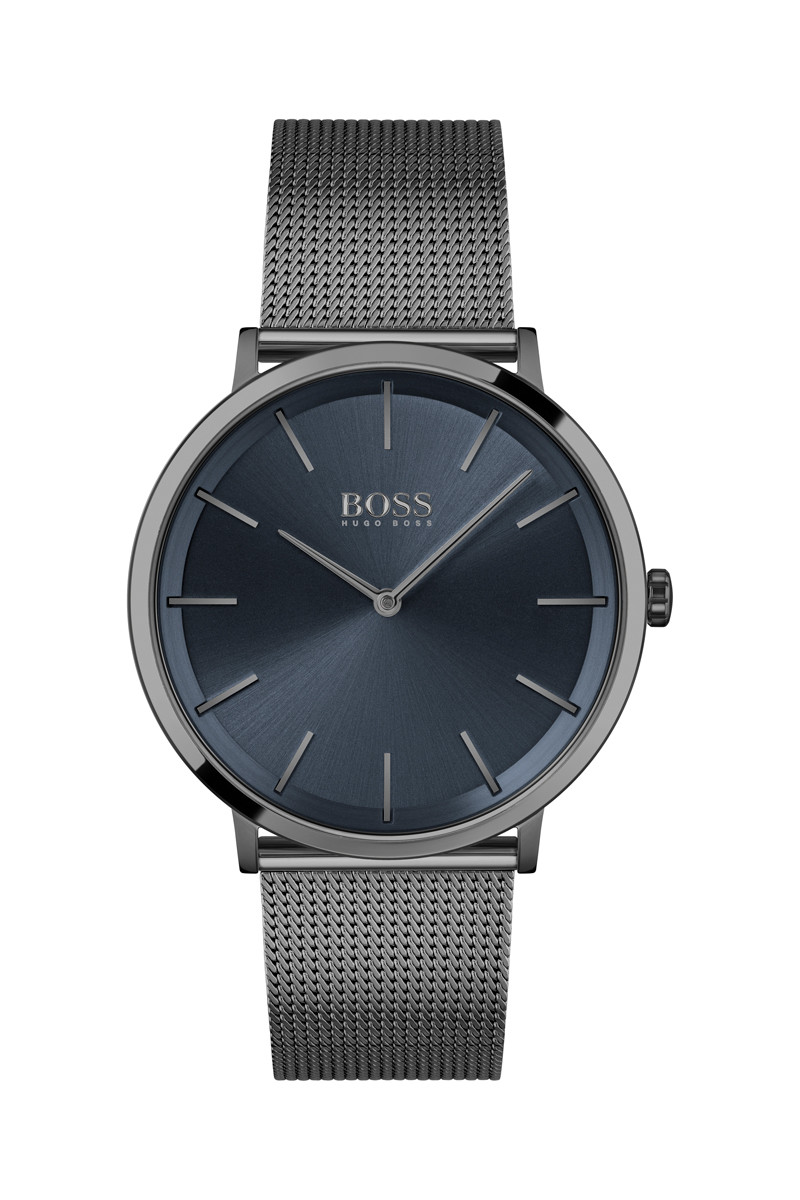 Montre à quartz en acier - Gris métallisé - 02 - 34131440