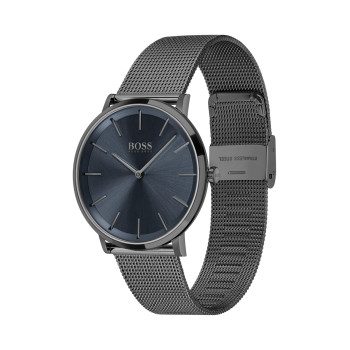 Montre à quartz en acier - Gris métallisé - 02 - 34131440