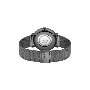 Montre à quartz en acier - Gris métallisé - 02 - 34131440