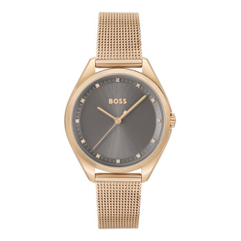 Montre à quartz en acier - Doré rose - 02 - 34131441