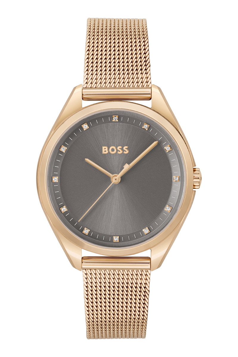 Montre à quartz en acier - Doré rose - 02 - 34131441