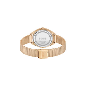 Montre à quartz en acier - Doré rose - 02 - 34131441