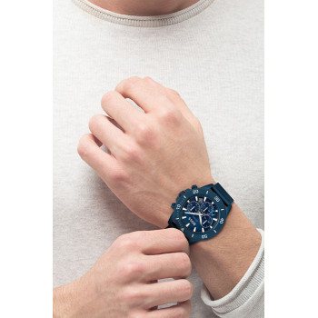 Montre à quartz - Chronographe - Bleu marine - 02 - 34131443