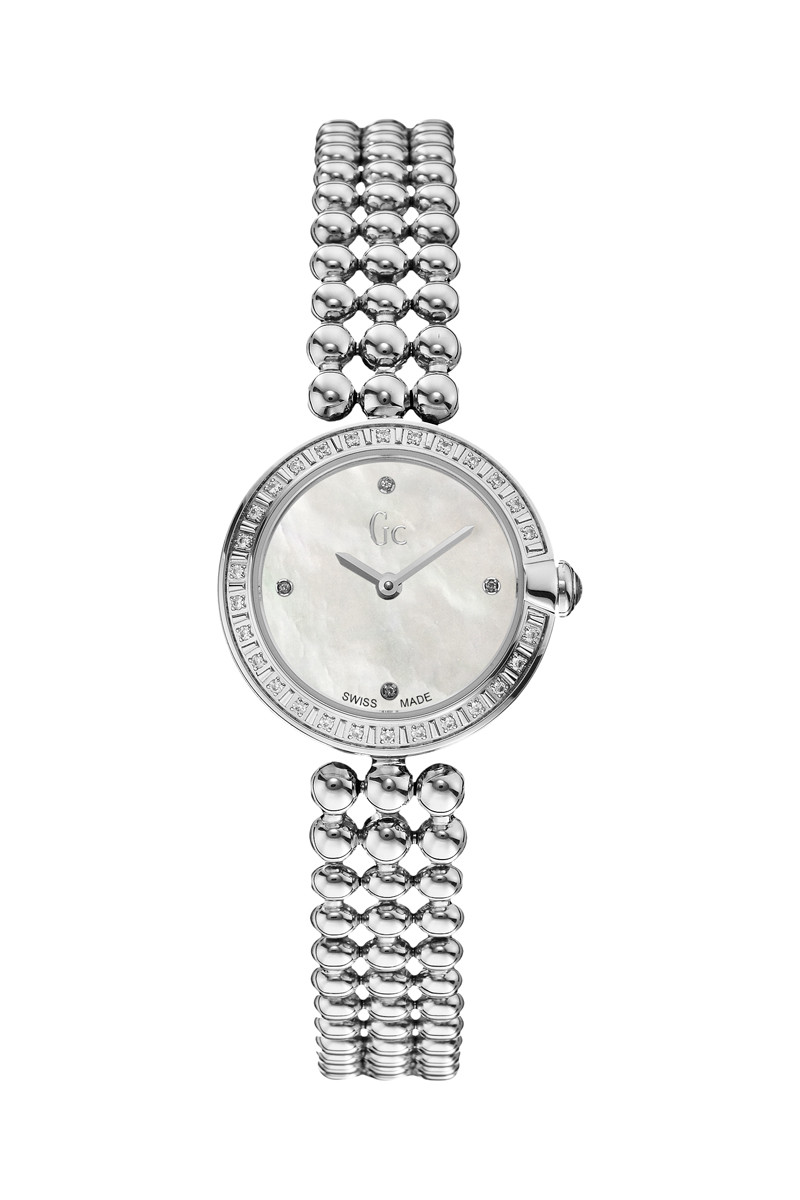 Montre à quartz en acier et diamants - 02 - 34131538