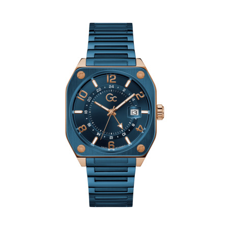 Montre à quartz en acier - 
Fonction GMT - Bleu - 02 - 34131548