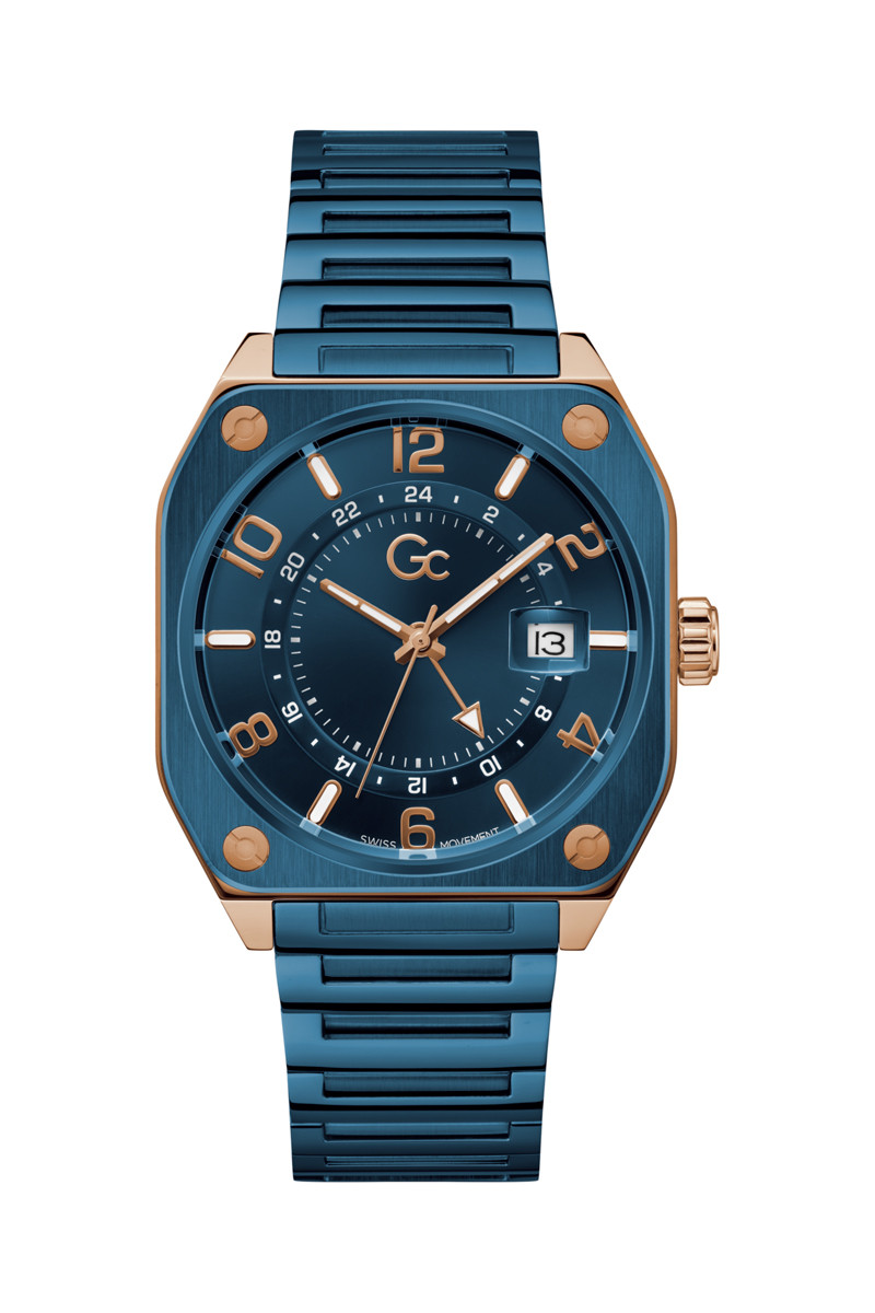 Montre à quartz en acier - 
Fonction GMT - Bleu - 02 - 34131548