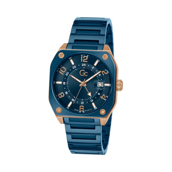 Montre à quartz en acier - 
Fonction GMT - Bleu - 02 - 34131548