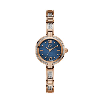 Montre à quartz en acier - Argenté et doré rose - 02 - 34131552