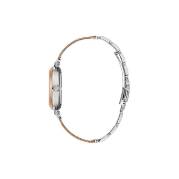 Montre à quartz en acier - Doré rose et argenté - 02 - 34131562