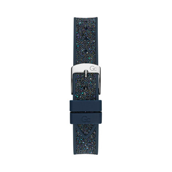 Montre à quartz en silicone ornée de cristaux Swarovski - Bleu marine et argenté - 02 - 34131563