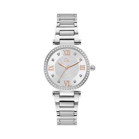 Montre à quartz en acier et ornée de cristaux Swarovski - Argenté - 02 - 34131567