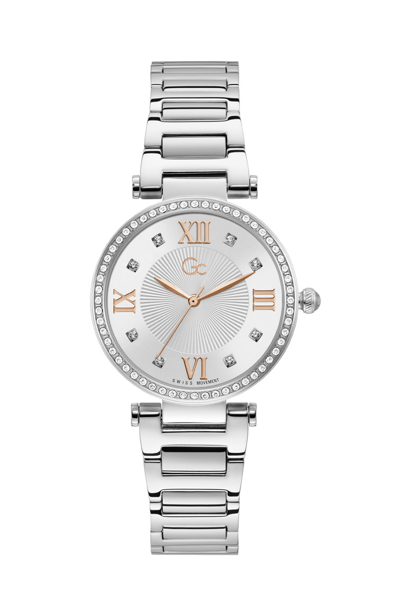 Montre à quartz en acier et ornée de cristaux Swarovski - Argenté - 02 - 34131567