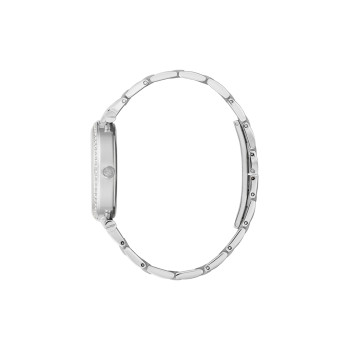 Montre à quartz en acier et ornée de cristaux Swarovski - Argenté - 02 - 34131567