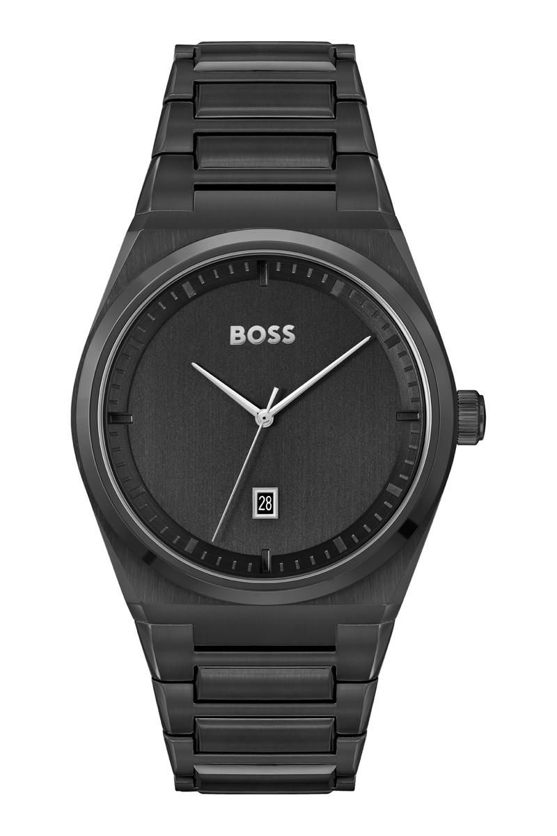 Montre à quartz en acier - Noir - 02 - 34131625