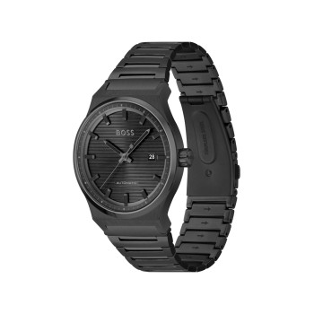 Montre à quartz en acier - Noir - 02 - 34131636