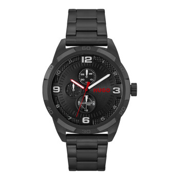 Montre à quartz en acier - Noir - 02 - 34131638