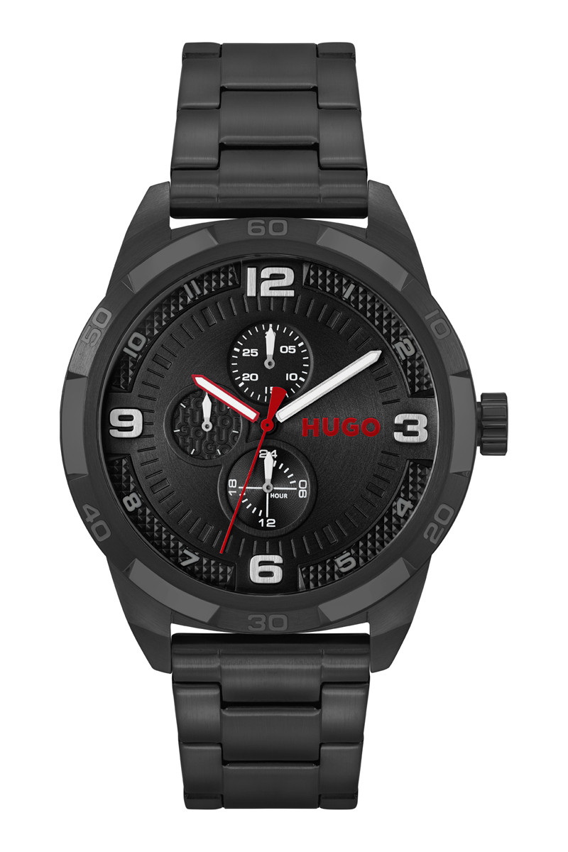 Montre à quartz en acier - Noir - 02 - 34131638