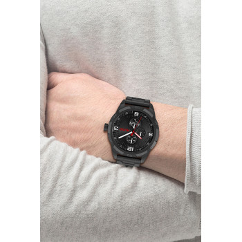 Montre à quartz en acier - Noir - 02 - 34131638