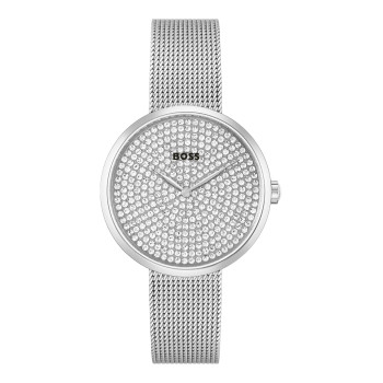 Montre à quartz en acier - Argenté - 02 - 34131639