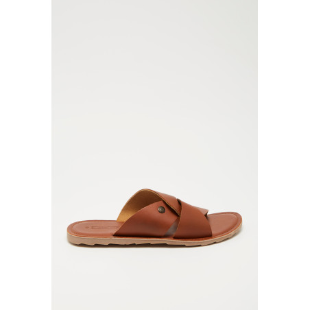 Mules en cuir Daya - Camel - 02 - 33927261