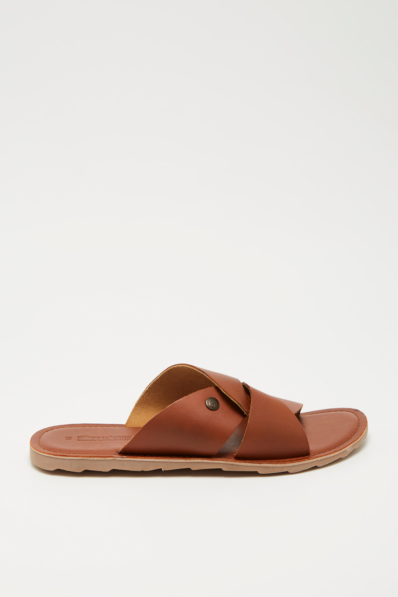 Mules en cuir Daya - Camel - 02 - 33927261