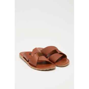 Mules en cuir Daya - Camel - 02 - 33927261