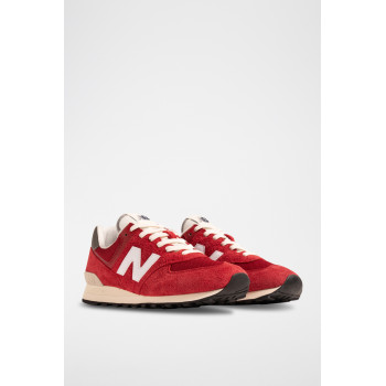 Sneakers en nubuck 574 - Rouge - 02 - 34189558