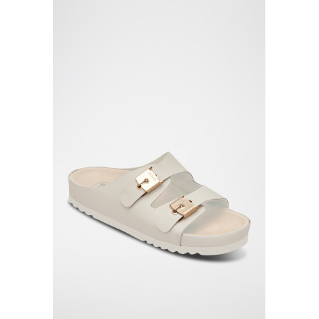 Mules en cuir Kim - 
Blanc - 02 - 33978996