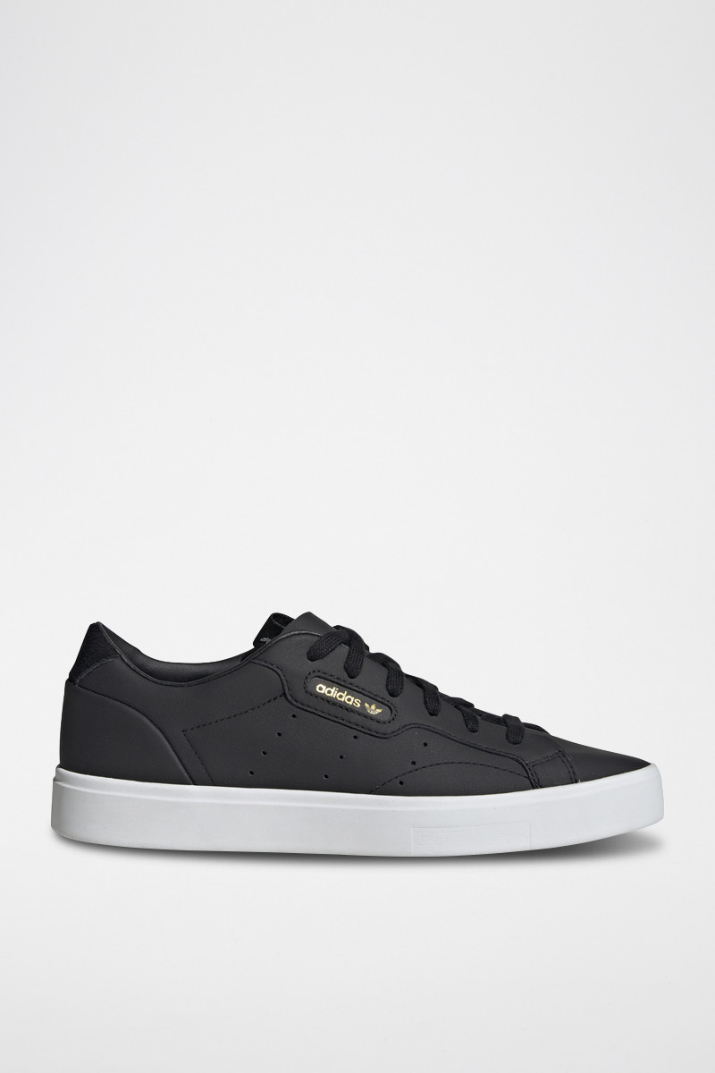 Sneakers en cuir Sleek - Noir - 02 - 33528564