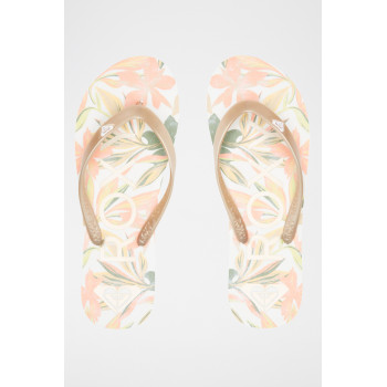 Tongs - Blanc et rose - Roxy - 02 - 34206725