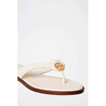 Tongs en cuir - Blanc - 02 - 34088011