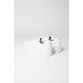 Baskets plateformes en cuir - Blanc - 02 - 34266051