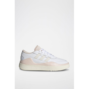 Sneakers en cuir Osade - Blanc et beige - 02 - 34135287