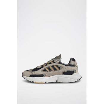 Sneakers en cuir Ozmillen - Gris et beige - 02 - 34135056