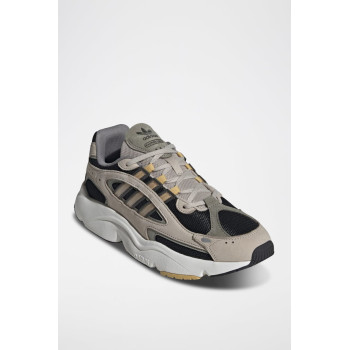 Sneakers en cuir Ozmillen - Gris et beige - 02 - 34135056