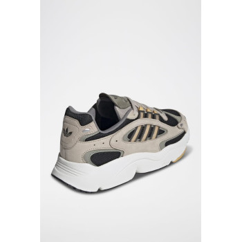 Sneakers en cuir Ozmillen - Gris et beige - 02 - 34135056