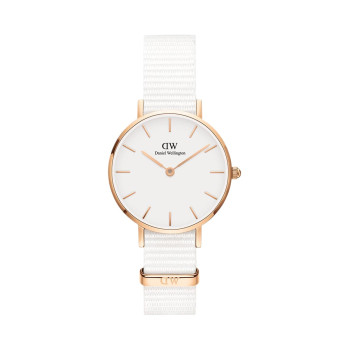 Montre à quartz en tissu et plaqué or rose Dover - 28 mm - 02 - 33646147