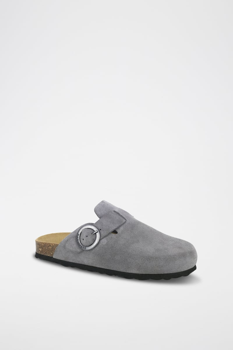 Mules en nubuck - 
Gris - 02 - 34268855